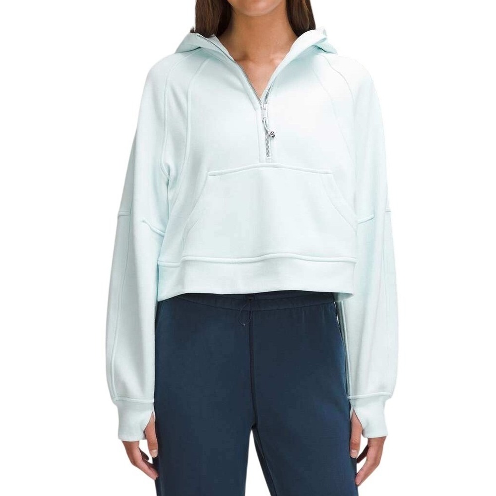 Lululemon Scuba Half-Zip Hoodie Womens XS-S Powder Blue Oversized Fleece